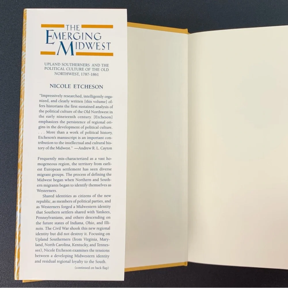 The Emerging Midwest by Nicole Etcheson. 1996.